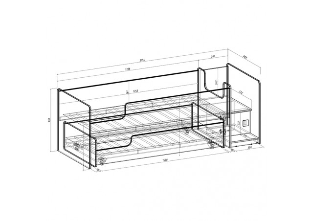 Детская выкатная кровать Легенда К302.41 в Солнечногорске